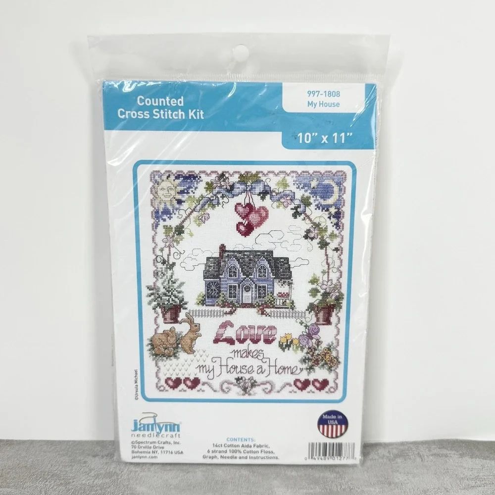 Janlynn Counted Cross Stitch Kit 997-1808 Love Makes My House A Home 10